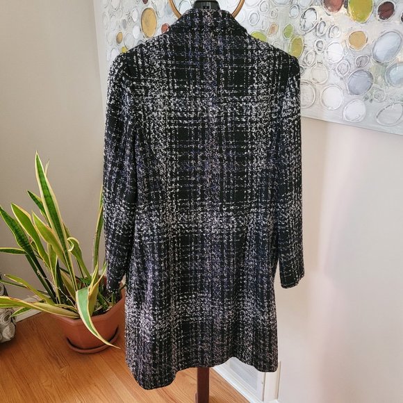 ⭐Host Pick!⭐ Riri Collection Black and Blue Tweed Jacket US M - Picture 6 of 7